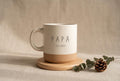 Custom Engraved Two-Tone Mug: Personalized Stoneware Coffee Cup, DAD Gift